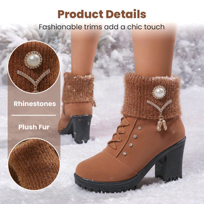NORDICA™ | Thick Warm Chunky Heel Boots
