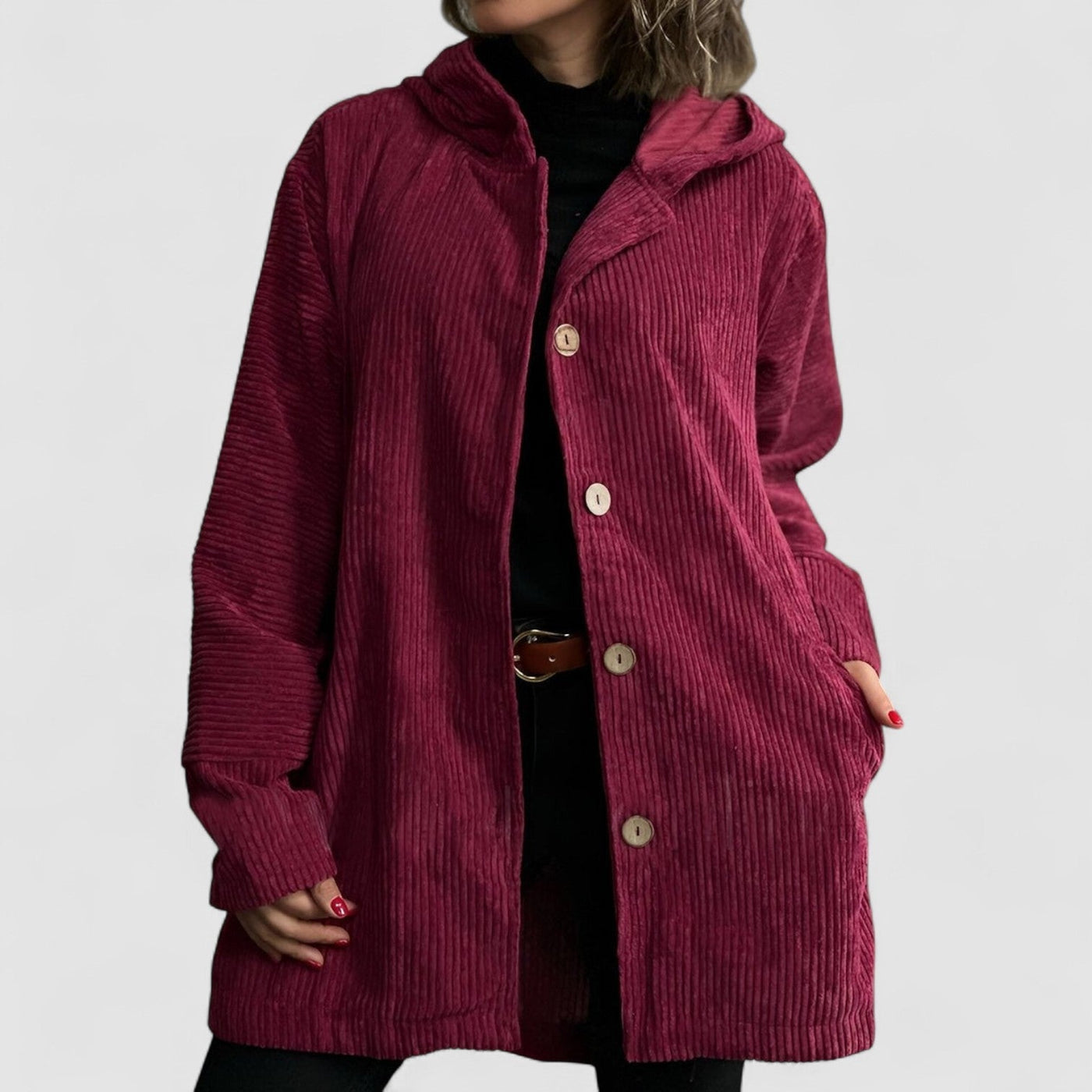 Lydia™ - Cozy Corduroy Hooded Jacket