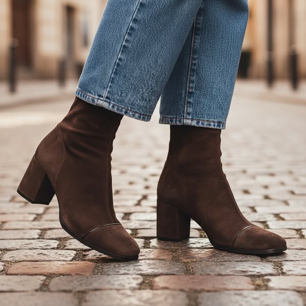 Brooke | Square toe heeled boots