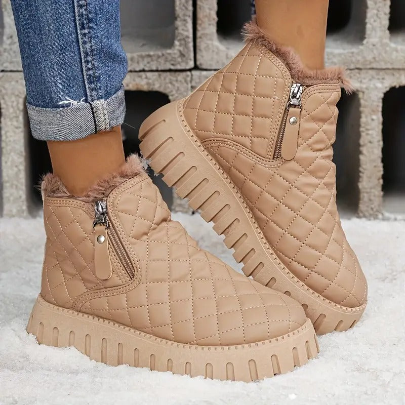 Riviana - Women's leather winter boots with orthopedic support