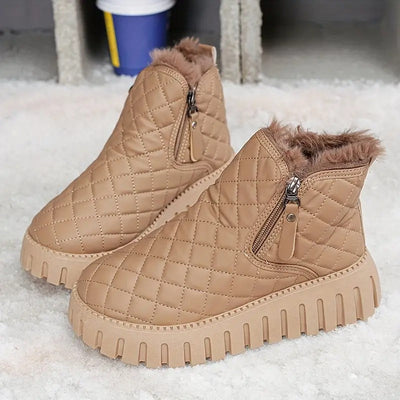 Riviana - Women's leather winter boots with orthopedic support