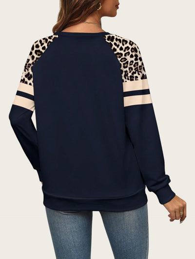 Ashbury™ | Chic Leopard Patch Sweatshirt