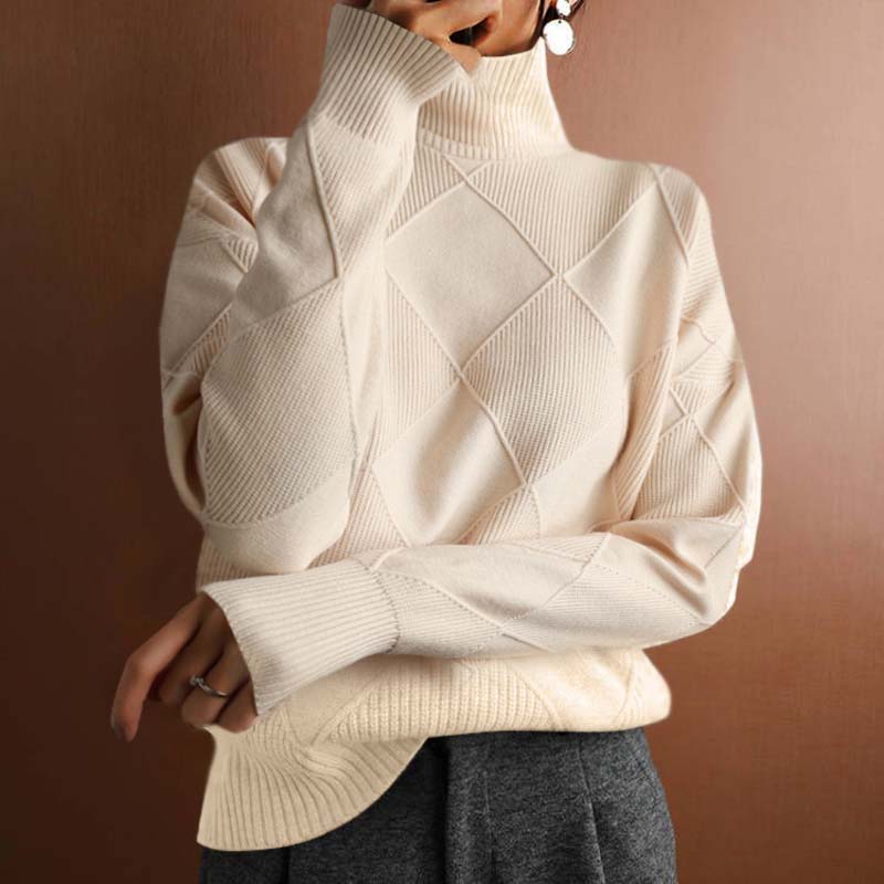 Noémie™ | Textured Turtleneck Knit Sweater