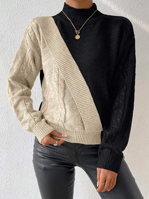 Ashbury™ | Contrast Cable Knit Sweater
