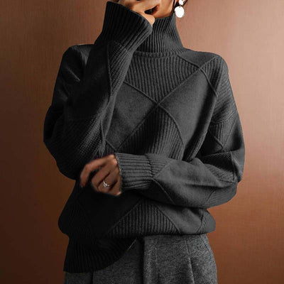 Noémie™ | Textured Turtleneck Knit Sweater