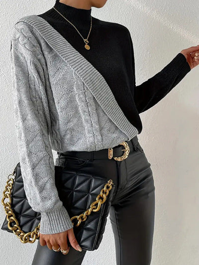 Ashbury™ | Contrast Cable Knit Sweater