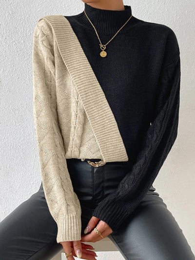 Ashbury™ | Contrast Cable Knit Sweater