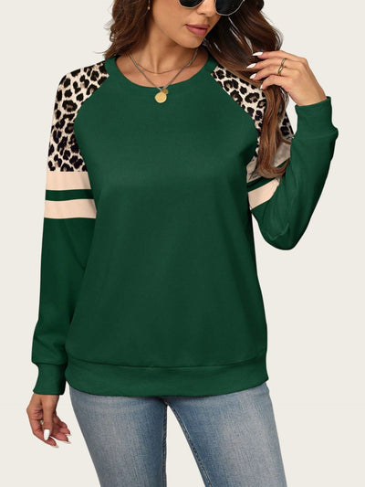 Ashbury™ | Chic Leopard Patch Sweatshirt