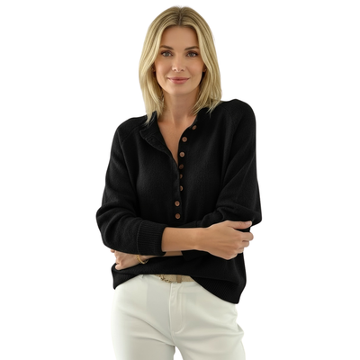 Ashbury™ | Cozy Button-Up Knit Pullover