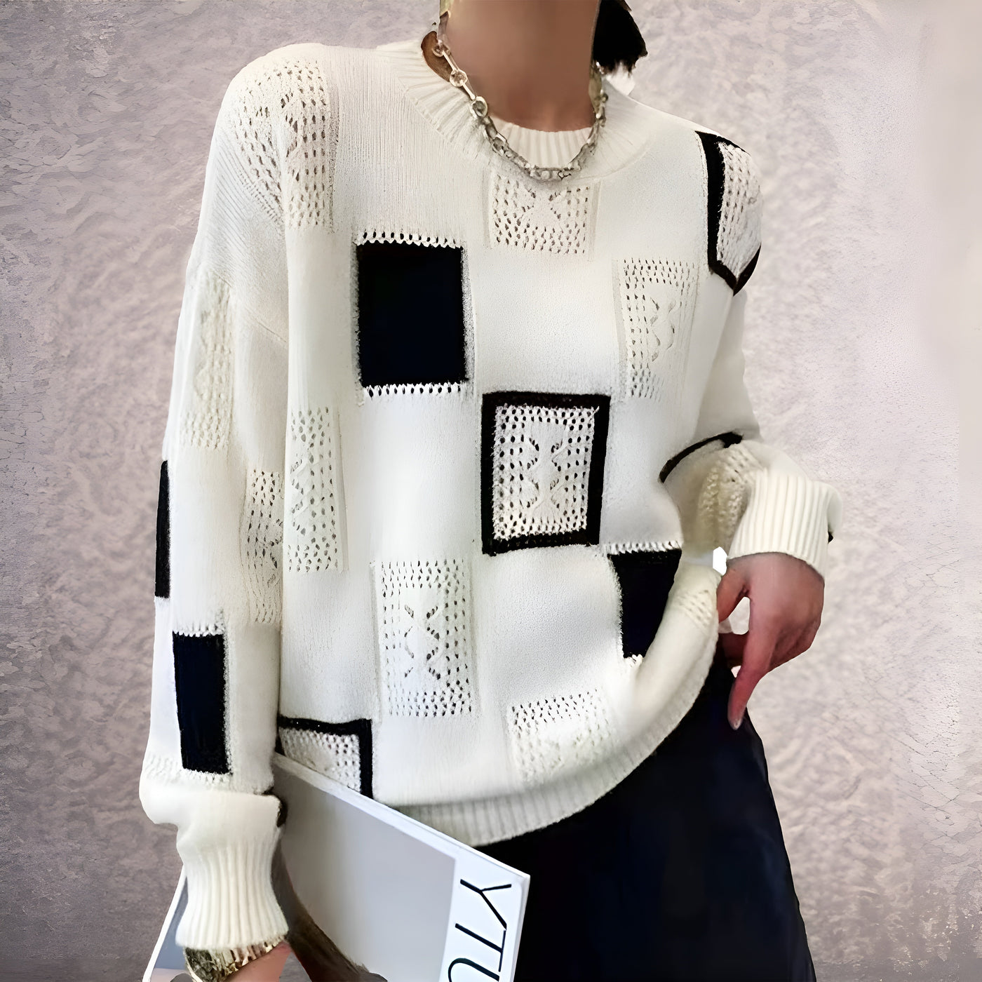 Hannah™ | Women's Geometric Knitted Sweater