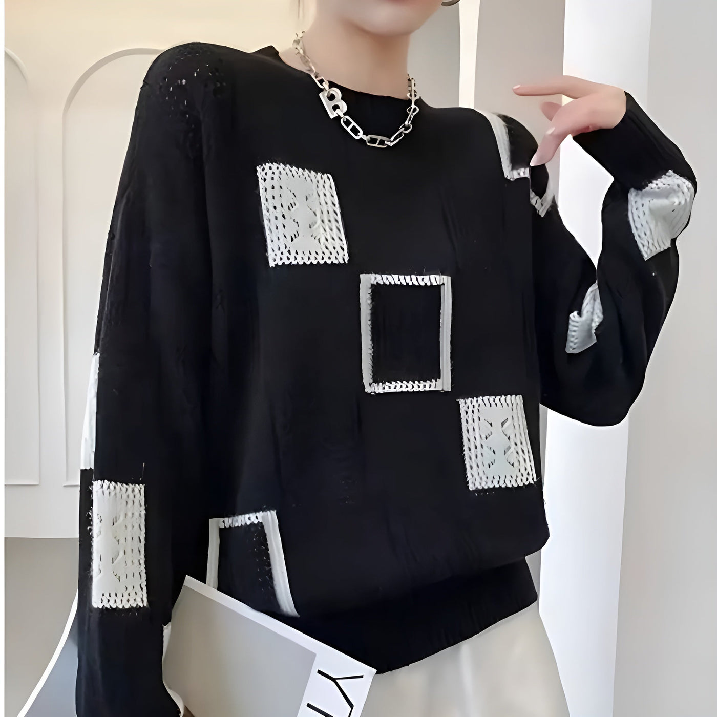 Hannah™ | Women's Geometric Knitted Sweater